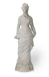 Émile-François Chatrousse, carved white marble figure of a lady of fashion, marble