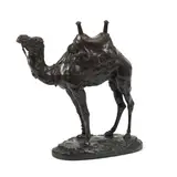 patinated bronze model of Dromadaire harnaché d'Égypte by Antoine-Louis Barye, patinated bronze, sold Jul 2023