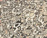 Jean Dubuffet, Logologie, 1967, Filzstift auf festem Papier
