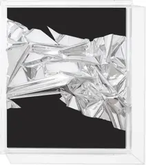 Anselm Reyle, Ohne Titel, 2008, Acryl und Silberfolie auf Leinwand, in der originalen Acrylglasbox