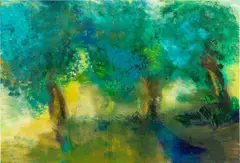 Rainer Fetting, fries. Weiden, 2000, Öl auf Leinwand