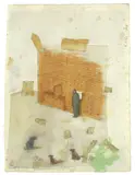 Francis Alÿs, Ohne Titel, 1993, Bleistift und Öl auf Transparent- und Büttenpapier, collagiert