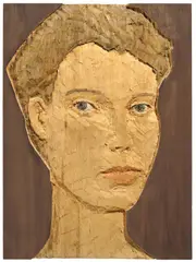 Stephan Balkenhol, Kopfrelief, 2001, Wawa-Holz, bemalt