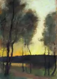 Lesser Ury, Herbststimmung am Grunewaldsee