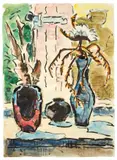 Drei Vasen by Karl Schmidt-Rottluff, 1969, Aquarell und Tuschpinsel auf Velin, sold Dec 2016