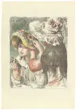 Le chapeau épinglé“ (deuxième planche) by Pierre-Auguste Renoir, 1898, Farblithografie auf Arches-Bütten (Wasserzeichen: MBM), sold Dec 2023