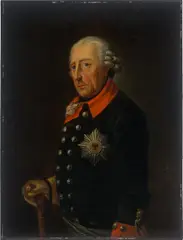 Heinrich Franke, Porträt Friedrichs des Großen, Öl auf Leinwand, auf Holz aufgezogen