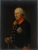 Heinrich Franke, Porträt Friedrichs des Großen, Öl auf Leinwand, auf Holz aufgezogen