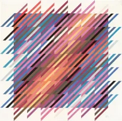 Anton Stankowski, Farbwechsel, 1970, Öl auf Leinwand