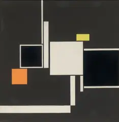 Walter Dexel, Quadrate 25, 1925, Öl auf Leinwand