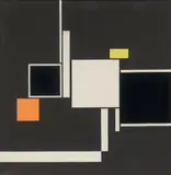 Walter Dexel, Quadrate 25, 1925, Öl auf Leinwand