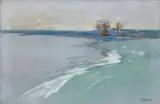Karl Hagemeister, Winterlandschaft, Um 1904, Öl und Farbkreide auf Leinwand