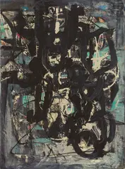 Ohne Titel by Hans Staudacher, 1958, Öl auf Leinwand, sold May 2024