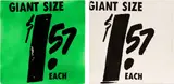 Andy Warhol, $1.57 Giant Size, 1963, 2 Multiples: jeweils Farbserigrafie auf beschichtetem Plattencover, mit Vinyl-Schallplatte