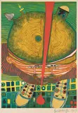 Friedensreich Hundertwasser, Der Knabe Mit den gruen Haaren (The Boy with the Green Hair), 1967, Lithograph printed in colors
