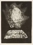 June Wayne, Untitled (Monument - The First - Paris), 1957, Lithograph