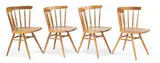 Windsor chairs (4) by George Nakashima, Executed before 1954, sold Jun 2011
