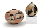 Otto Heino, Pair of vases, Glazed stoneware