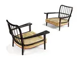 Paul Laszlo, Pair of paddle arm chairs, c. 1952, Custom