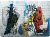 Paul Laszlo, Decorated Screen, 1947, Hand painted glass tiles by Bottega Karin