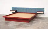 Ettore Sottsass, Bed with attached cantilevered side table