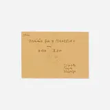 Joseph Beuys, Portrait for Manresa, 1966, ink and stamps on index card