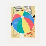 Donald Baechler, Beachball from the Some of My Subjects portfolio, 2001, screenprint in colors