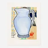 Donald Baechler, Blue Pitcher from the Some of My Subjects portfolio, 2001, screenprint in colors