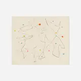 Joan Miró, Untitled from the Flux de l'Aimant portfolio, 1964, drypoint and aquatint in colors on BFK Rives