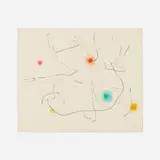 Joan Miró, Untitled from the Flux de l'Aimant portfolio, 1964, drypoint and aquatint in colors on BFK Rives