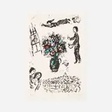 Bouquet sur la Ville by Marc Chagall, 1983, lithograph in colors, sold Feb 2021