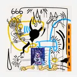 Keith Haring, Apocalypse 8 from the Apocalypse series, 1988, screenprint in colors