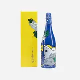 Roy Lichtenstein, Champagne Taittinger Brut Bottle, 1985, screenprint in colors on glass bottle