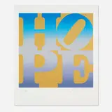 Robert Indiana, Winter (from the Four Seasons of Hope (Gold) portfolio), 2012, screenprint in colors