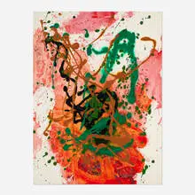 Abstract Composition by Bill Alpert, ink and acrylic on paper laid to board, offered Jul 2023
