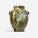 Vase with guitar player and fruiting branches by Édouard-Alexandre Dammouse for Haviland & Co., offered Jun 2023