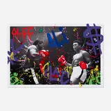Alec Monopoly, The Greatest of All Time III (unique), 2022, lithograph and screenprint in colors with mixed media
