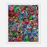 King Saladeen, Stronger Together, 2020, mixed media digital print with screenprint in colors