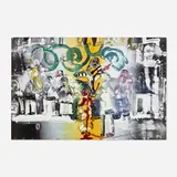 Romare Bearden, Introduction for Blues Queen (from the Jazz suite), 1979, lithograph in colors