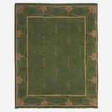Arts & Crafts style low pile carpet by Contemporary, hand-knotted wool, offered Dec 2022