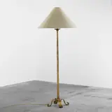 Ramsay, floor lamp, c. 1940, gilt iron, linen
