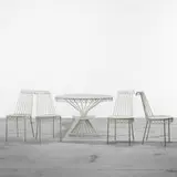 Mathieu Matégot, Cap d'Ail table and set of four chairs