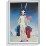 Aya Takano, Mall Mania Miami, Standing in a Storm, 2006, offset lithograph on paper