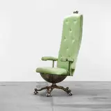 Mark Brazier-Jones, Pearl chair, 1999, silk, cast bronze, enameled steel
