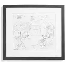Groovenians by Kenny Scharf, 2001, graphite on paper, sold Apr 2011
