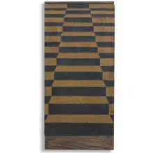 Richmond Burton, untitled, 1990, oil on linen, stained oak