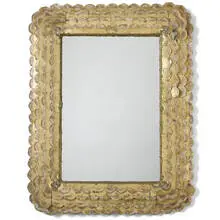 C. Jeré, mirror, 1970, brass, mirrored glass