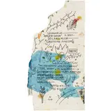 Jean-Michel Basquiat, Untitled (Solanamum), 1984, crayon and graphite on paper