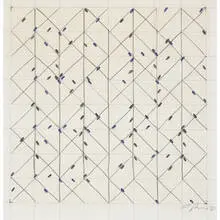 Larry Poons, untitled (Study for Painting), 1961, graphite and ink on graph paper