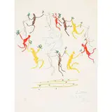 La Ronde by Pablo Picasso, 1961, offset color lithograph, sold Feb 2011
